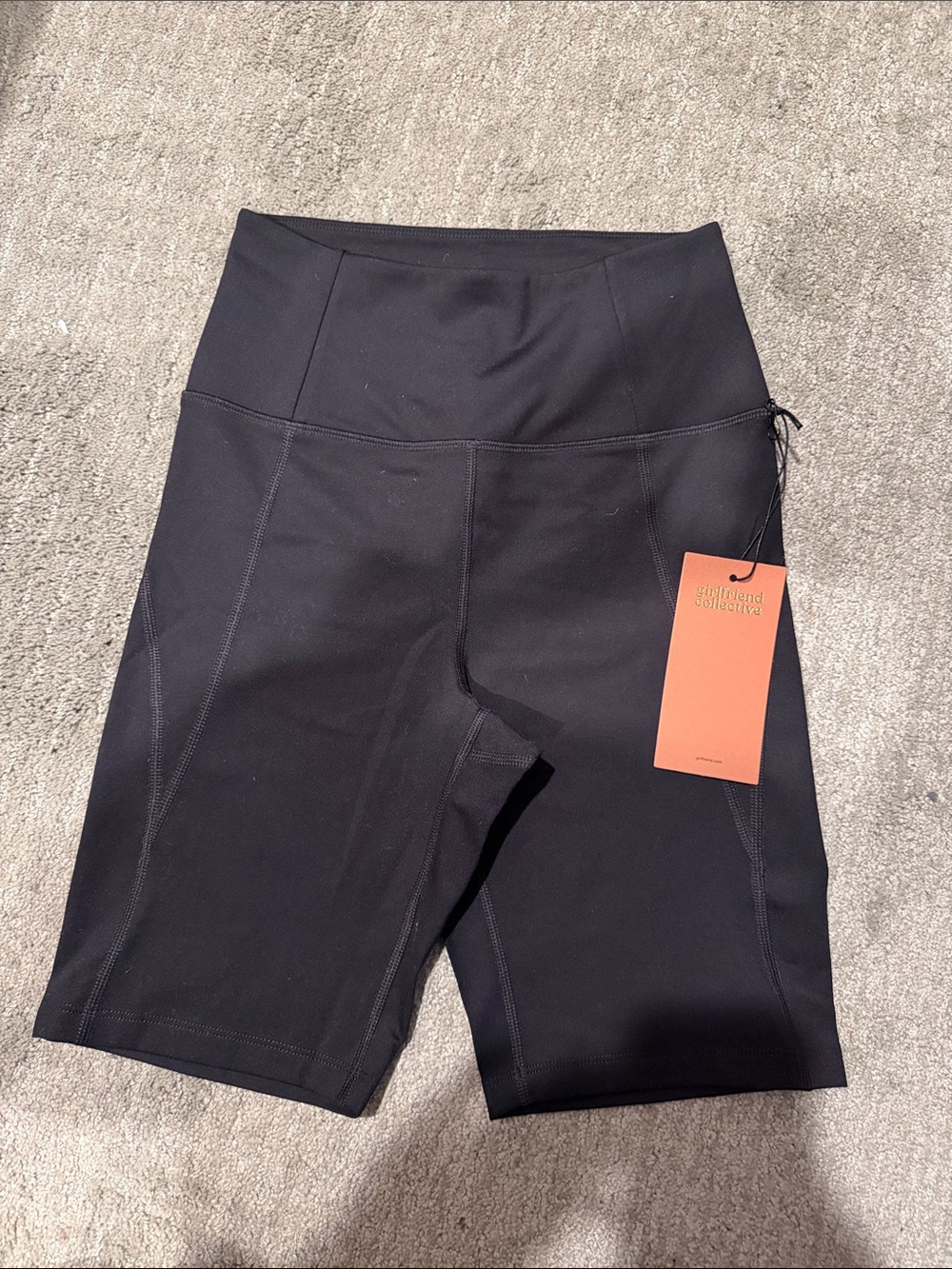 girlfriend collective Black High-Waist Bike Shorts